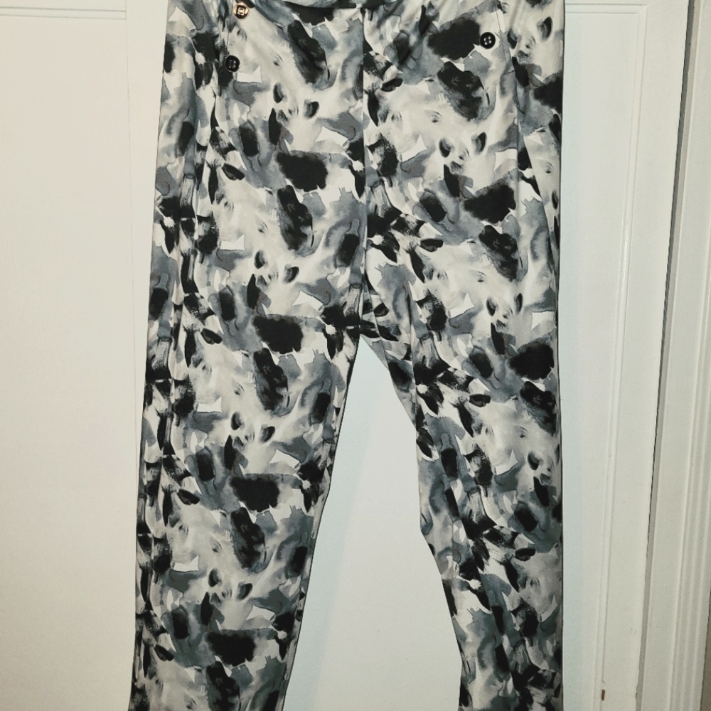 Used Black, gray, & white pants